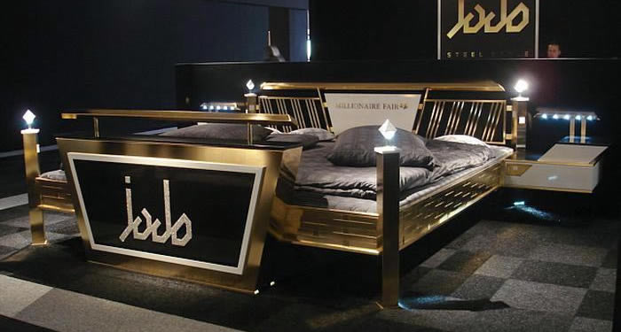 Jado Steel Style Gold Bed